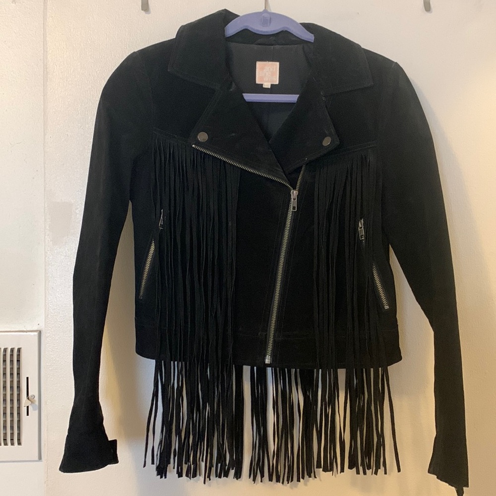 Suede Fringe Jacket